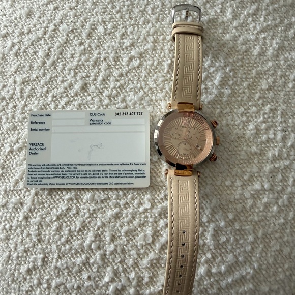 Versace Women’s Revive Rose Gold Chronograph Watch - Picture 6 of 7